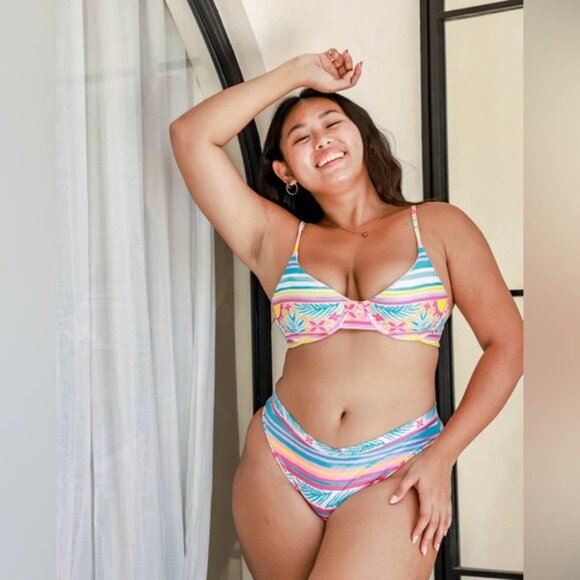 NEW! Kenny Flowers Mayakoba Underwire Bikini Top and Bottom Set SZ M - Picture 7 of 16